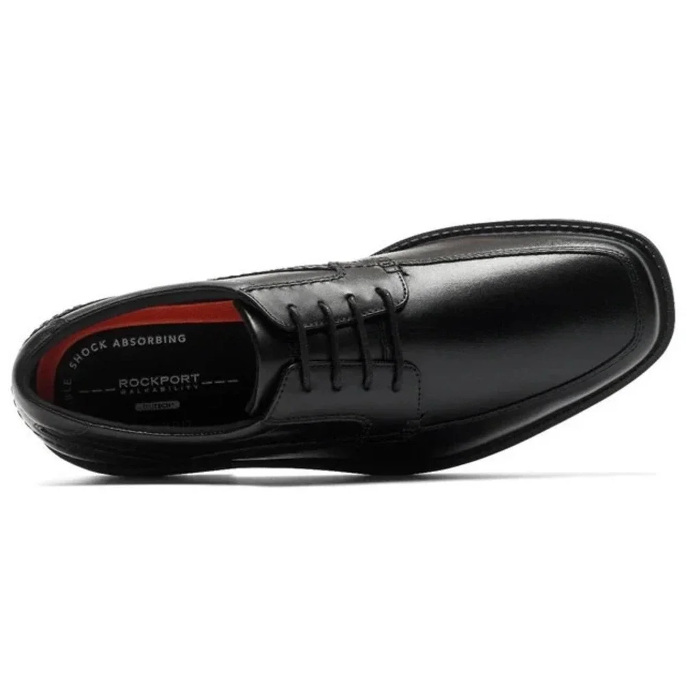 Rockport® (Men's‎ 8 M) Style Leader™ 2 Apron Toe Oxford in Black Leather - $130